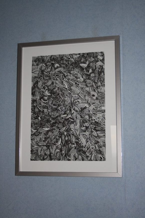 My framed print in my mom's living room.