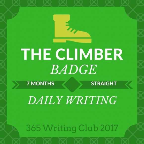 6 months of daily writing badge