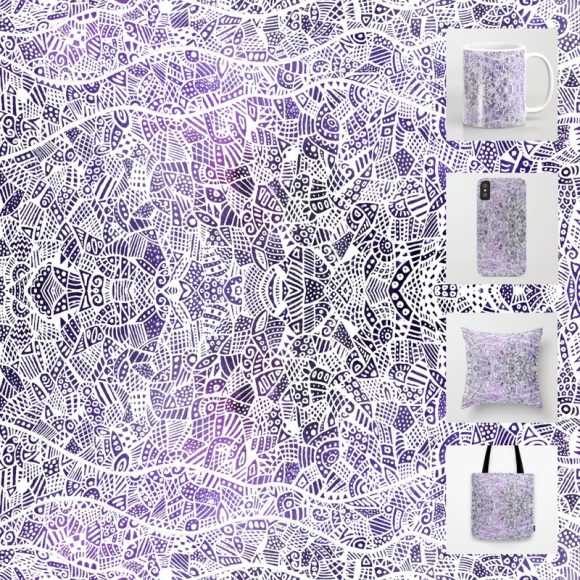 Purple Patches Graphic Pattern Design