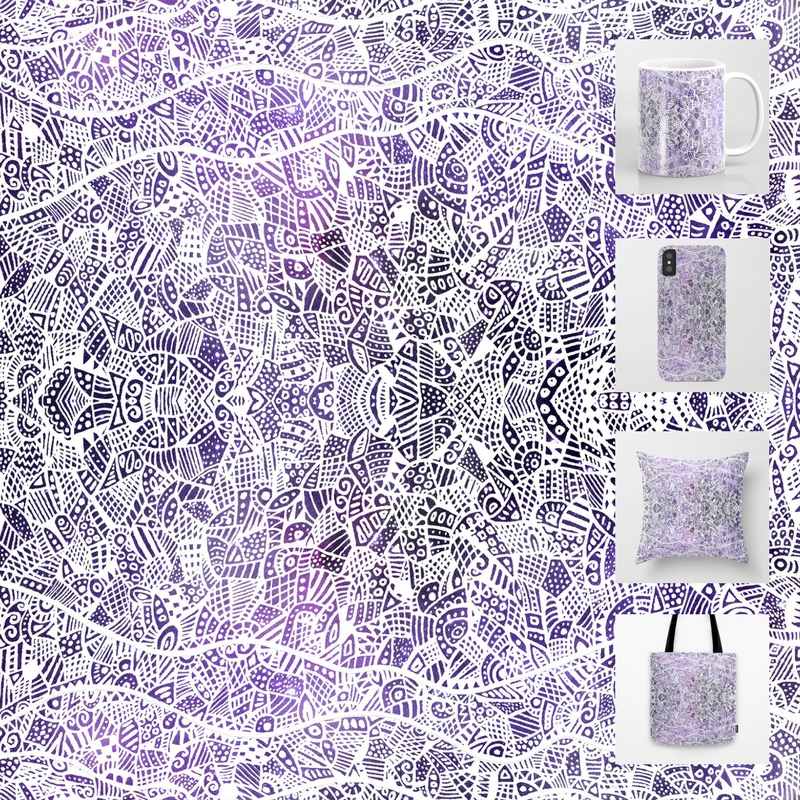 Purple Patches Graphic Pattern Design