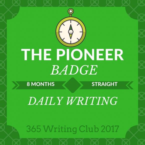 8 Months of Writing Daily Badge