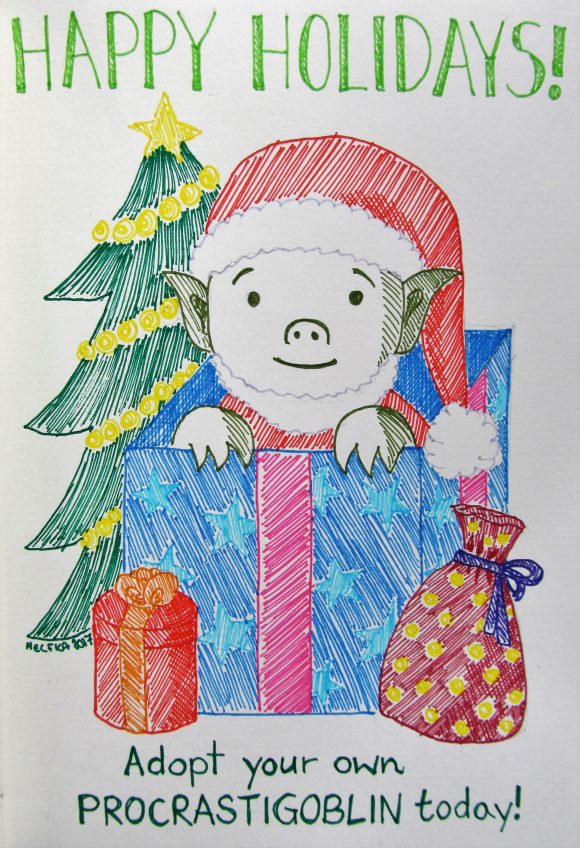 the wordwitch - happy holidays/procrastigoblin adoption