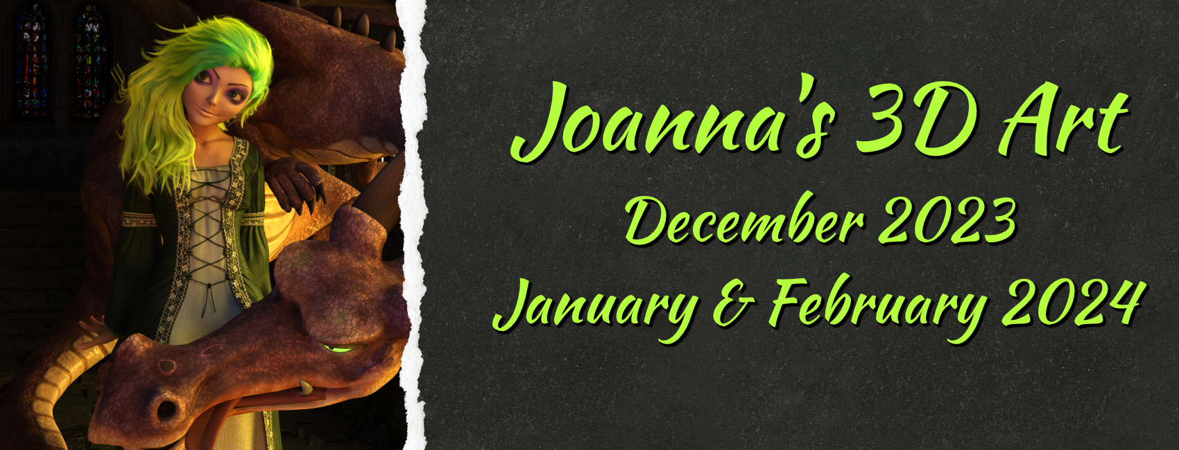 Read more about the article Joanna’s 3D Art: December 2023, January & February 2024