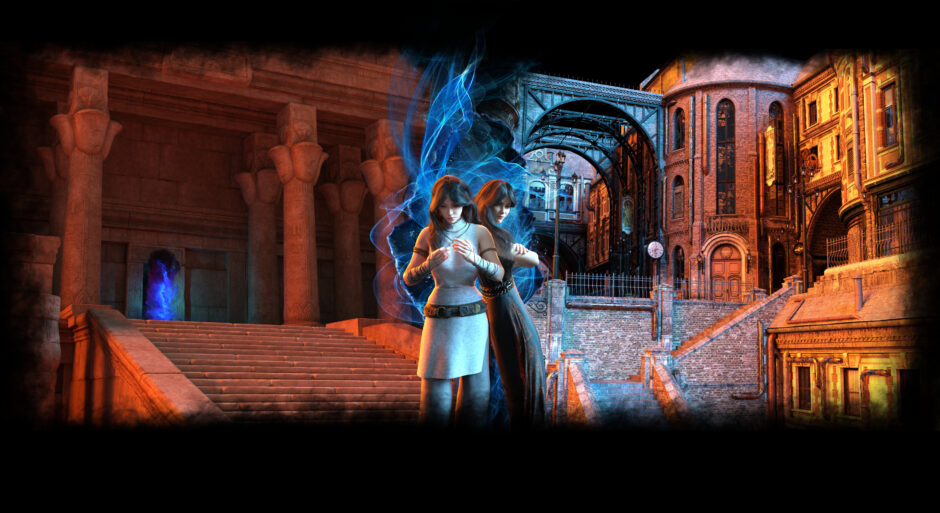 Full cover illustration for Memories of Sorcery and Sand.