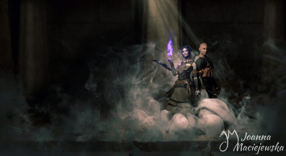 Final full art for By the Pact cover.